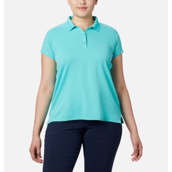 Columbia PFG Innisfree Short Sleeve Plus Size, Polo Azules Para Mujer | 461520-EFT